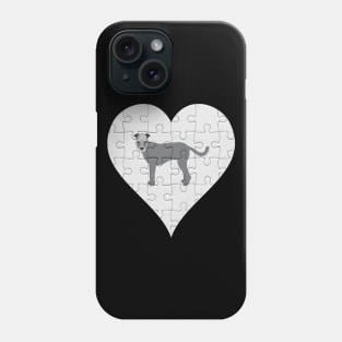 Wolfhound Heart Jigsaw Pieces Design - Gift for Wolfhound Lovers Phone Case