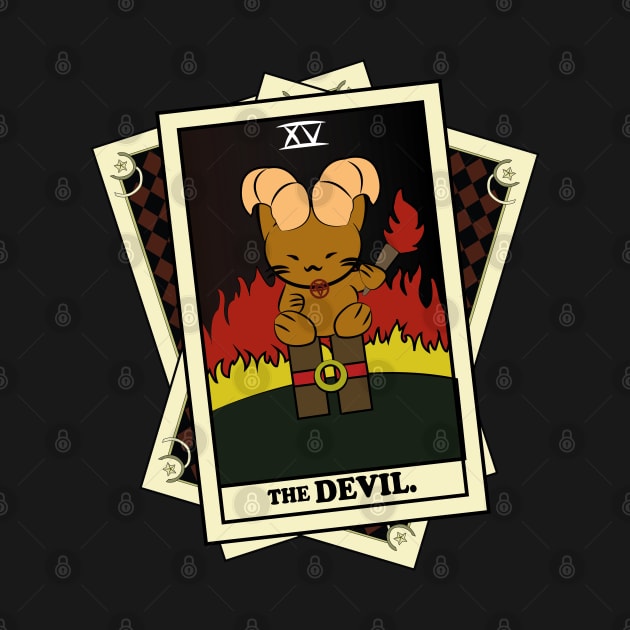 TAROT CARDS DECK | THE DEVIL. | FORTUNE CAT by Byntar