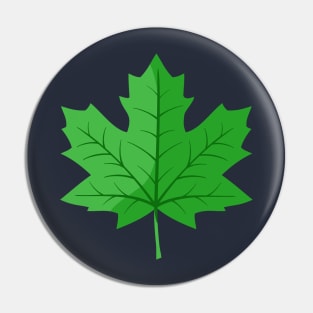 Green Maple Leaf Pin