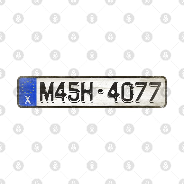 Mash 4077 - License Plate by Girladies Artshop