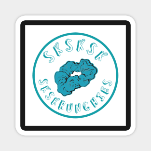 SKSKSK Scrunchie Sticker VSCOGRL Visco Girl Teal Pastel Gifts for Girls Magnet