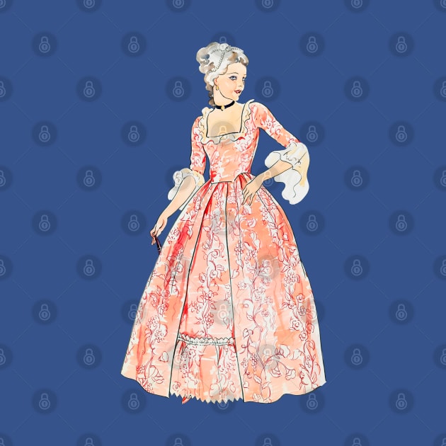 18th century orange lady's costume by chmdance