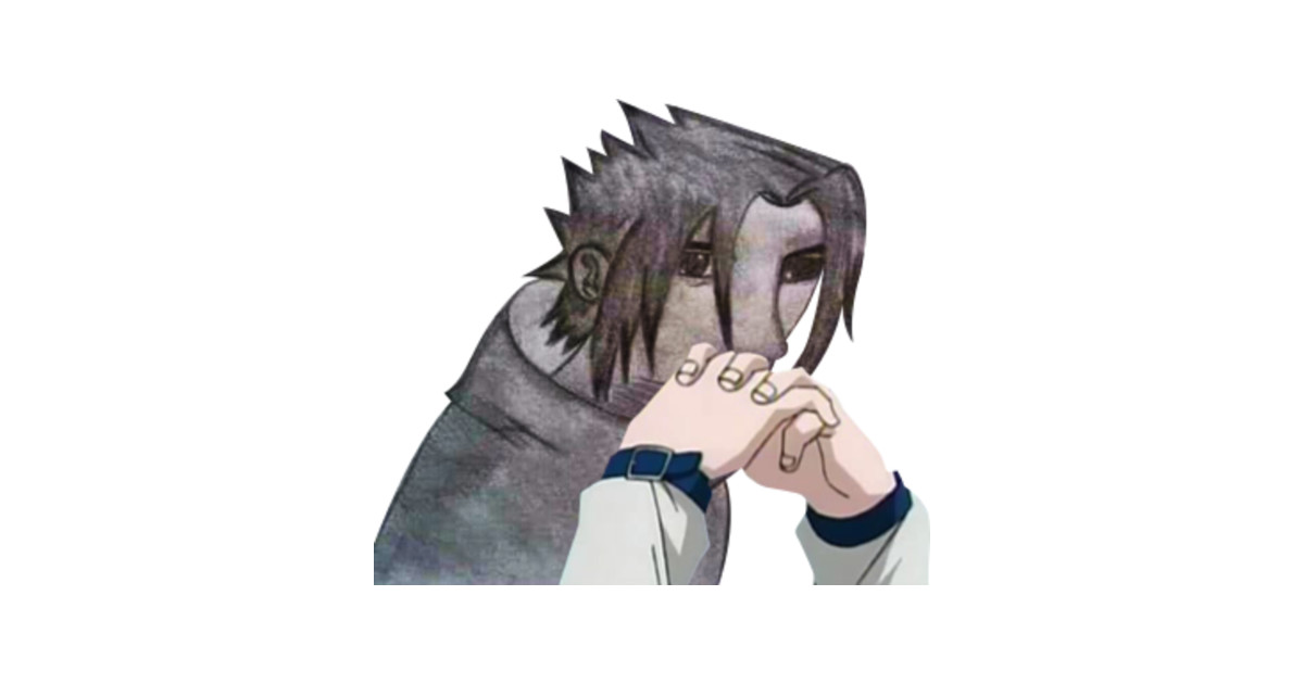 Bad Thinking Sasuke Drawing - Meme - Sticker | TeePublic