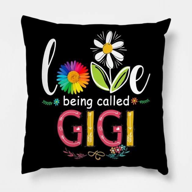 I Love being called Gigi Sunflower Pillow by peskybeater