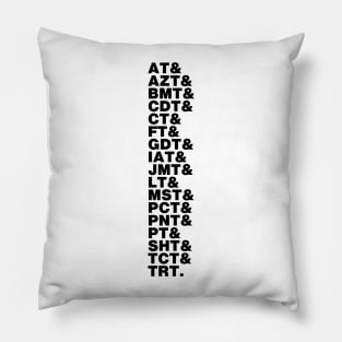 Long Distance Trails Helvetica List Pillow