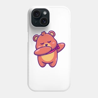 Cute baby bear dabbing cartoon Phone Case