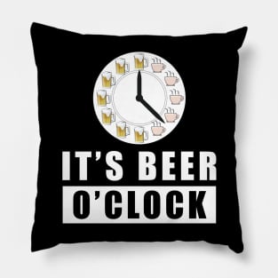 It's Beer O'clock Pillow