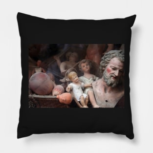 Vintage Baby Jesus Among Dolls Pillow