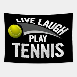 Live laugh play tennis sport Tapestry