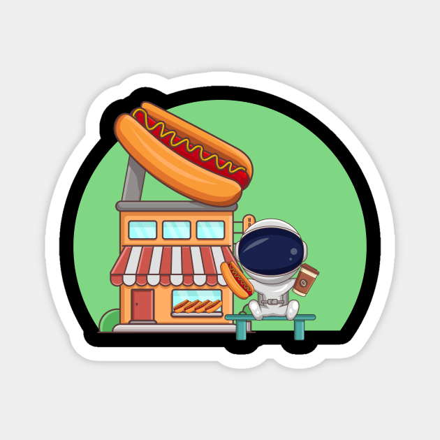 HOTDOG SHOP AND ASTRO Magnet by Linescratches