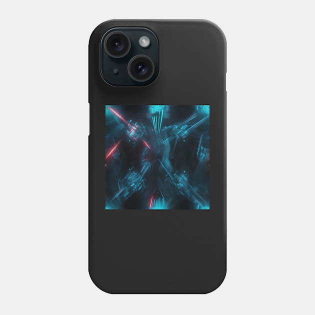 Neon Trippy EDM Festival Rave Pattern Phone Case by AlexandrAIart