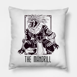 THE MANDRILL (WHITE BG) Pillow