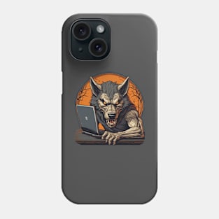 Werewolf IT computer developer Halloween design Phone Case