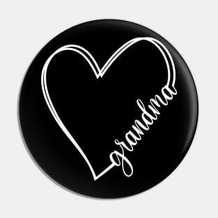 Grandma heart design, love grandma sketched heart Pin