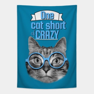 Just one cat short of being crazy Tapestry