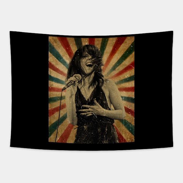 Imelda may - Photo Vintage Retro Look Fan Design Tapestry by Janji Joni