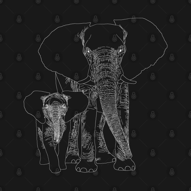 Save The Elephants Art Animal Lover by macdonaldcreativestudios