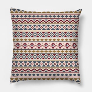 Aztec Essence Pattern II Blue Red Gld Crm Pillow