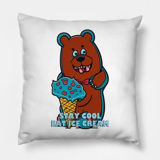 Ice Cream and bear Pillow