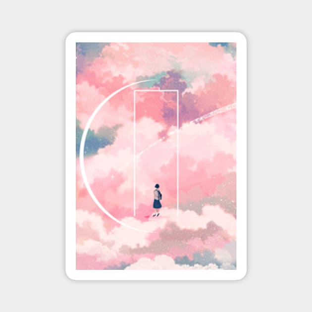 Pink Night Magnet by 9Jedit