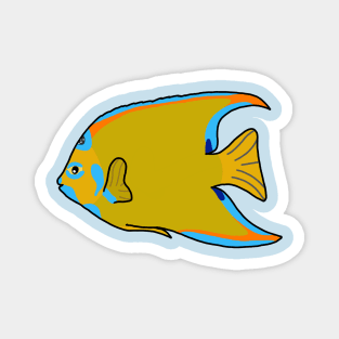 Golden Queen Angelfish Magnet