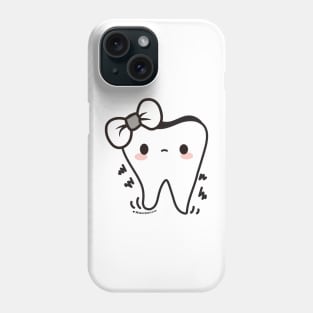 cute tooth fairy cartoon , not happy, sad Phone Case