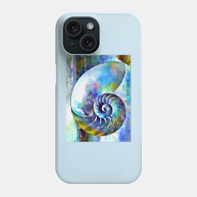 Watercolor Nautilus Phone Case by danieljanda