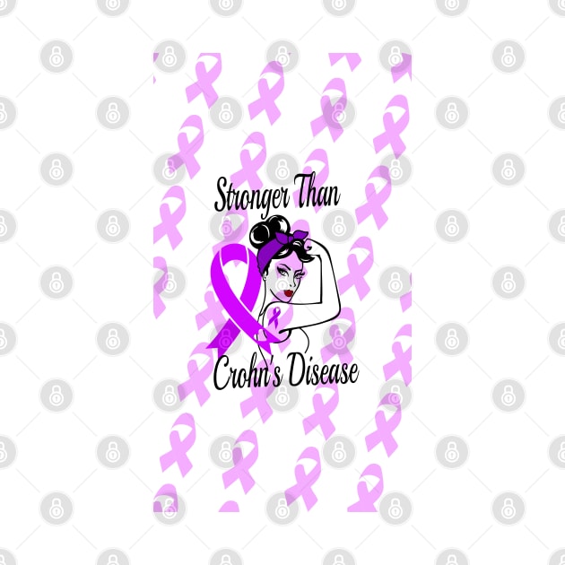 Stronger than Crohn's Disease Awareness Gift by JPDesigns