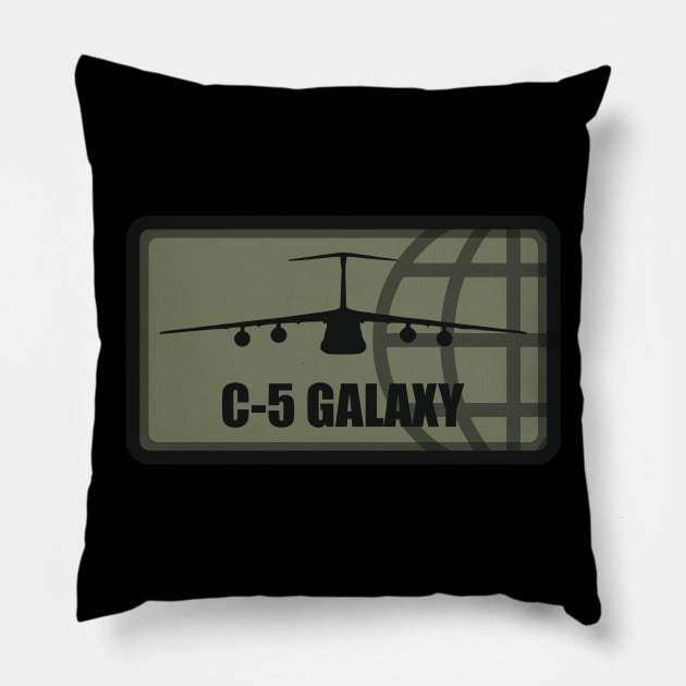 C-5 Galaxy Patch (subdued) Pillow by TCP