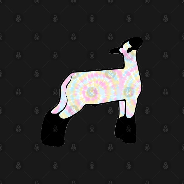 Rainbow Tie Dye Market Wether Lamb Silhouette 1 - NOT FOR RESALE WITHOUT PERMISSION by l-oh