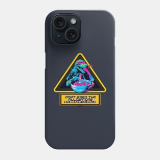 Don't Feed the Vaporwave Hipster Space Lizard Spaghetti - Cool T-Shirt Phone Case