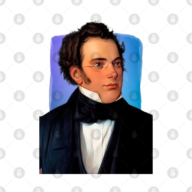 Austrian Composer Franz Schubert illustration by Litstoy 