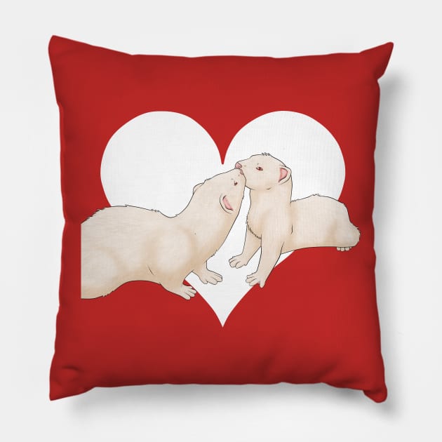 Kissy kissy beano Pillow by FerretMerch