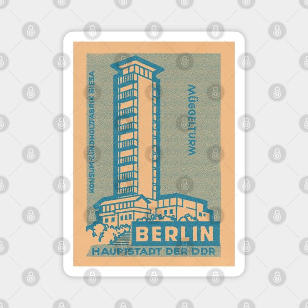 Berlin Haupstadt Vintage Styled Stamp/Matchbook Design Magnet by saudade