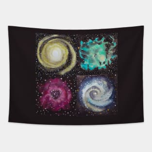 Galaxy and Nebula Outer Space Collage Tapestry