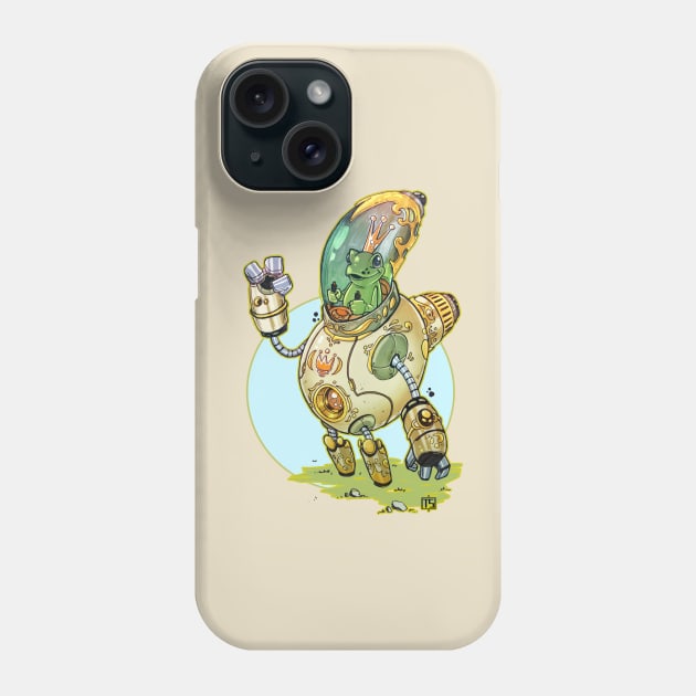 Enchanted frog king mecha Phone Case by INKSPACE