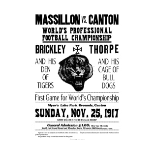 Massillon Vs. Canton 1917 Black  text T-Shirt
