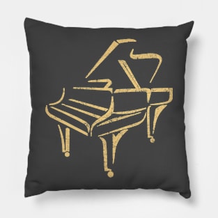 Yellow Piano Pillow