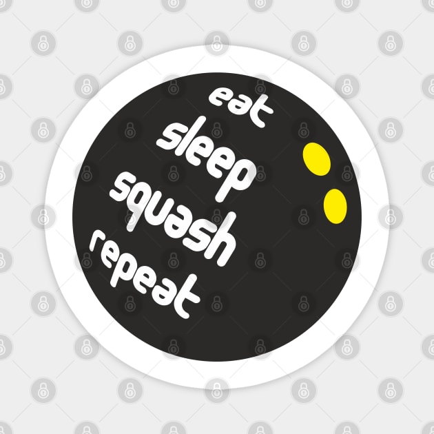 eat, sleep, squash, repeat Magnet by goatboyjr