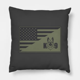 K9 US Flag Subdued Patch Pillow