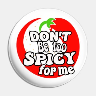 Don't Be Too Spicy: Chili Pepper Harmony in Red, White, and Orange Pin