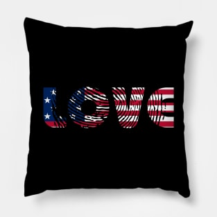 Usa Fingirprint flag Pillow