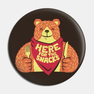 I'm Here For The Snacks Bear by Tobe Fonseca Pin