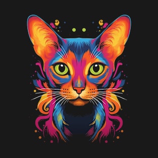 Abyssinian Cat Pop Art T-Shirt