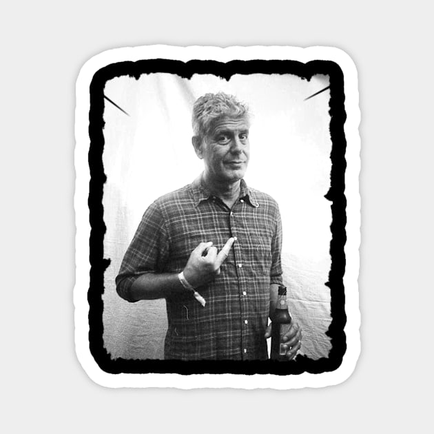 Vintage anthony bourdain Magnet by Guitar Geeks Podcast