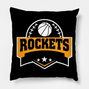 Personalized Basketball Rockets Proud Name Vintage Beautiful Pillow