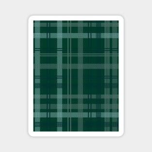 Green Winter Plaid Pattern Magnet