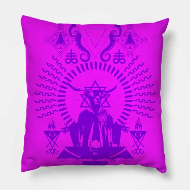 Altar of Baphomet Pillow by lilmousepunk