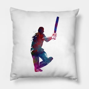 Cricket sport art #cricket Pillow