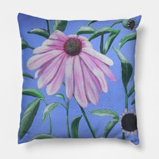 Purple Coneflower Painting Pillow